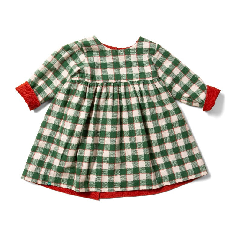 Hazelnut Reversible Corduroy Pocket Dress by Little Green Radicals