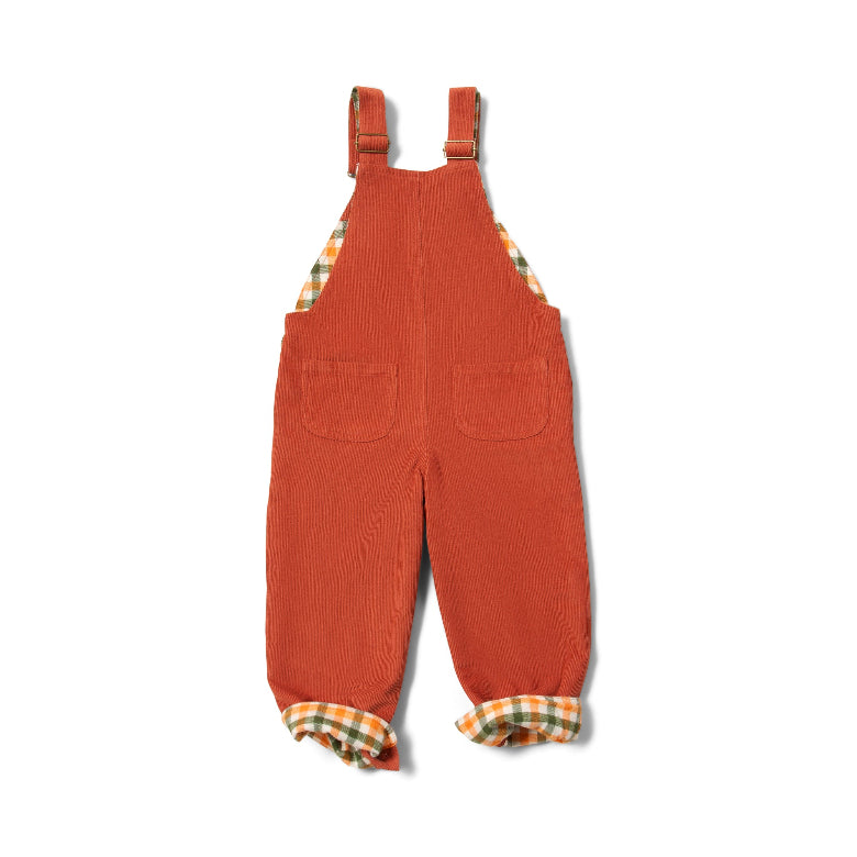 Ginger Lined Corduroy Dungarees by Little Green Radicals