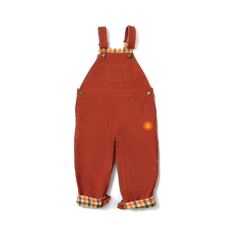 Ginger Lined Corduroy Dungarees by Little Green Radicals