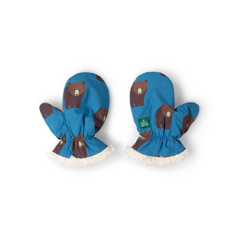 Blue Bears Sherpa Lined Mittens by Little Green Radicals