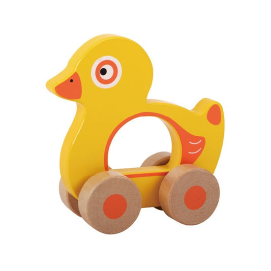 Wooden Push Along Duck By Jumini