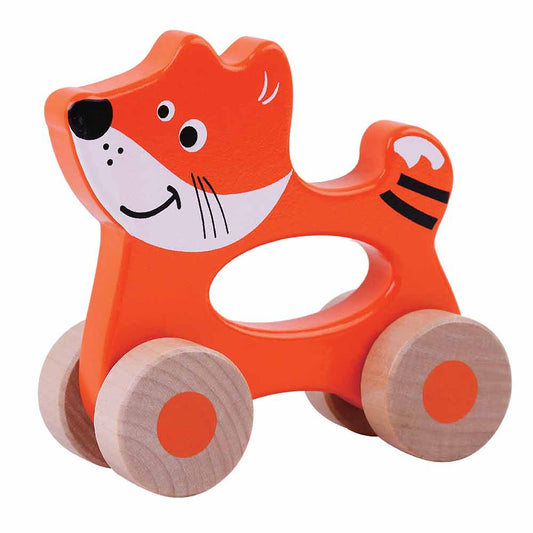 Wooden Push Along Fox By Jumini