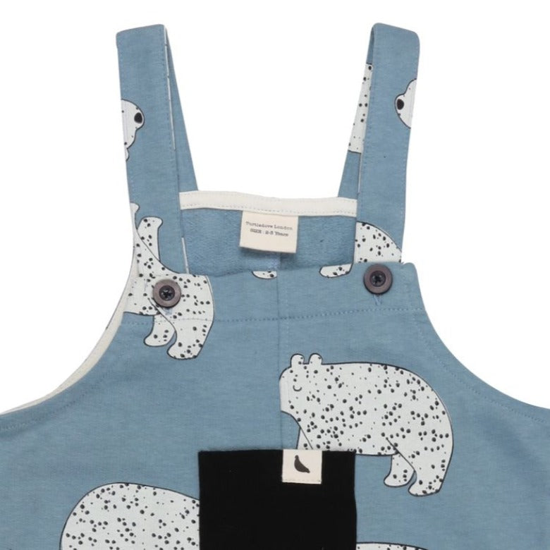 Polar Bear Easy Dungarees by Turtledove London