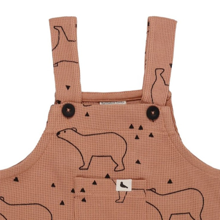 Bear Silhouette Easy Dungarees by Turtledove London