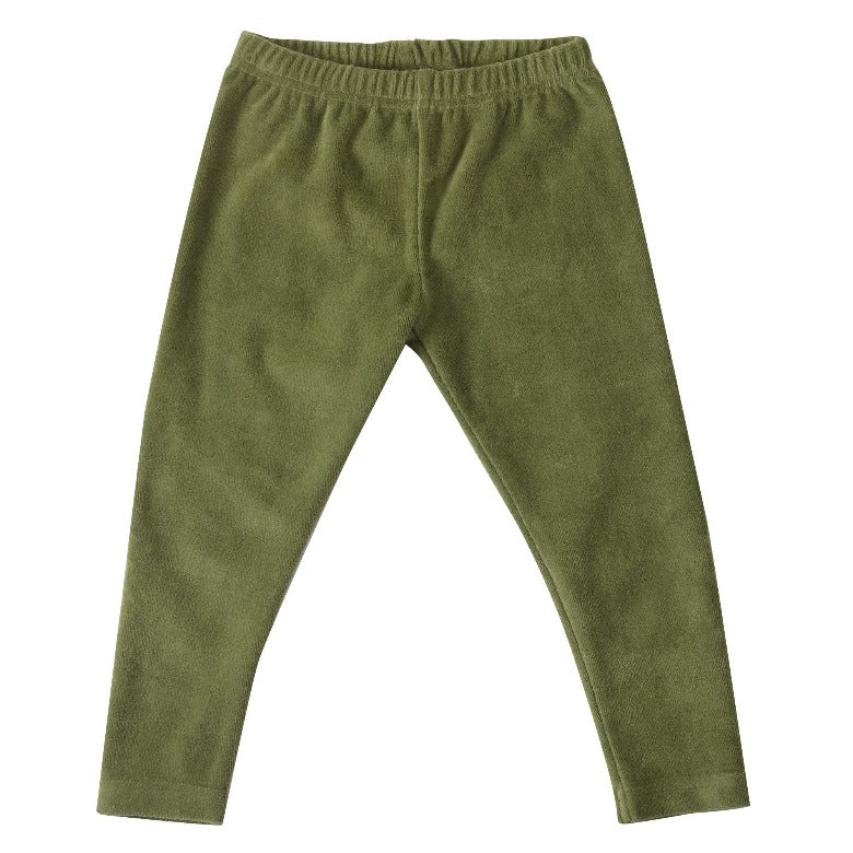 Green Velour Leggings by Pigeon Organics