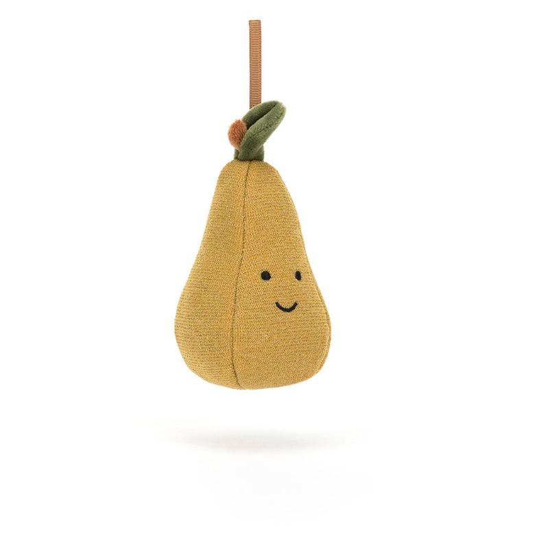 Festive Folly Pear Decoration by Jellycat