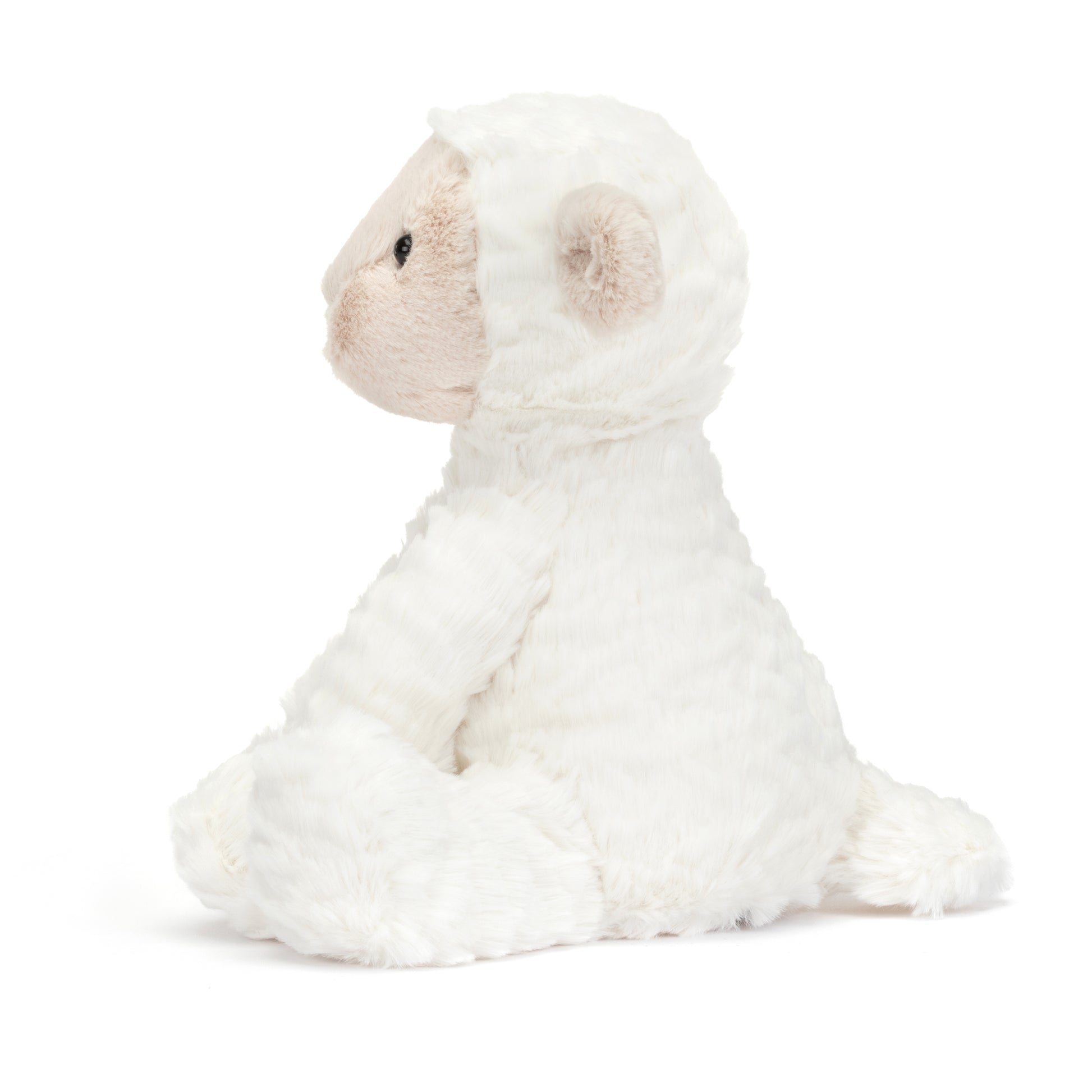 White plush toy on a white background