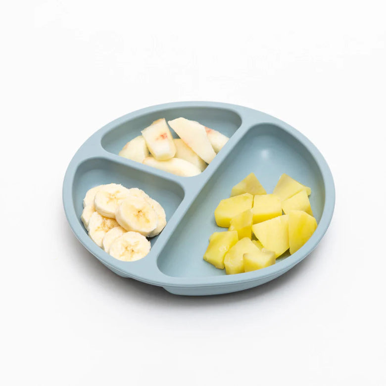 Blue Silicone Divider Plate by Green Island