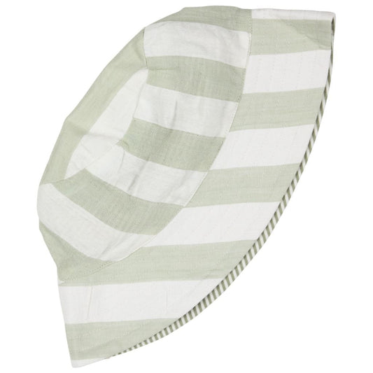 Green Wide Stripe Reversible Sun Hat by Pigeon Organics