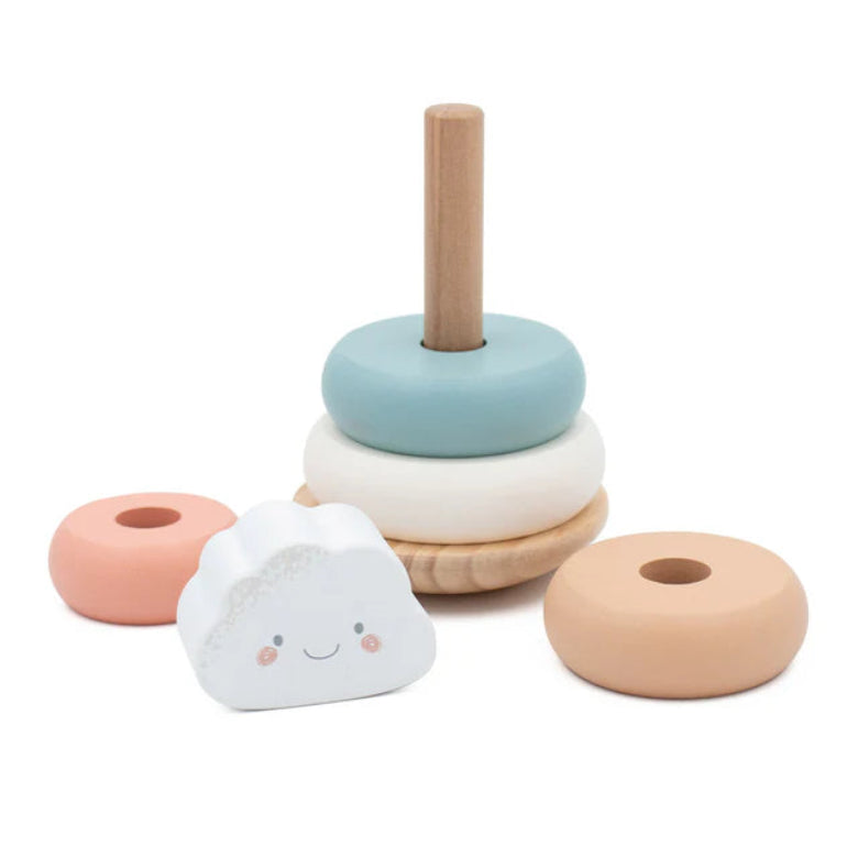 Wooden Cloud Wobbly Stacker By Jumini