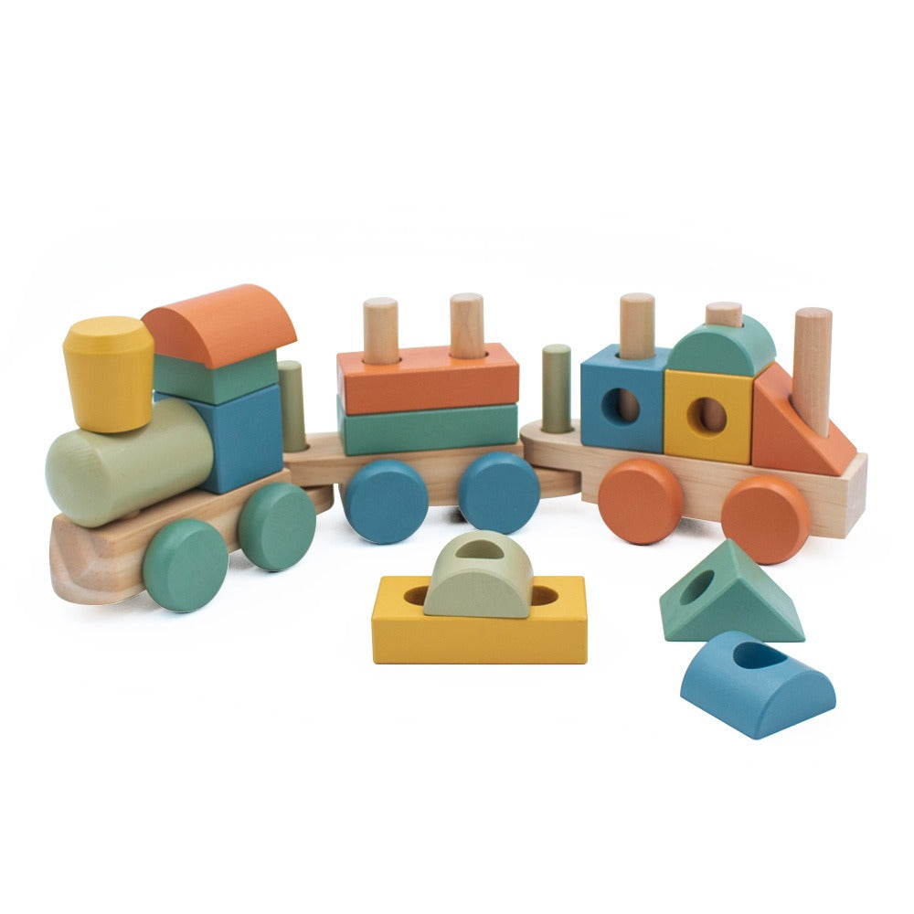 Wooden Stacking Train By Jumini