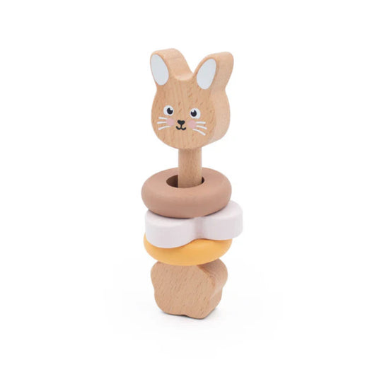 Wooden Bunny Rattle by Jumini