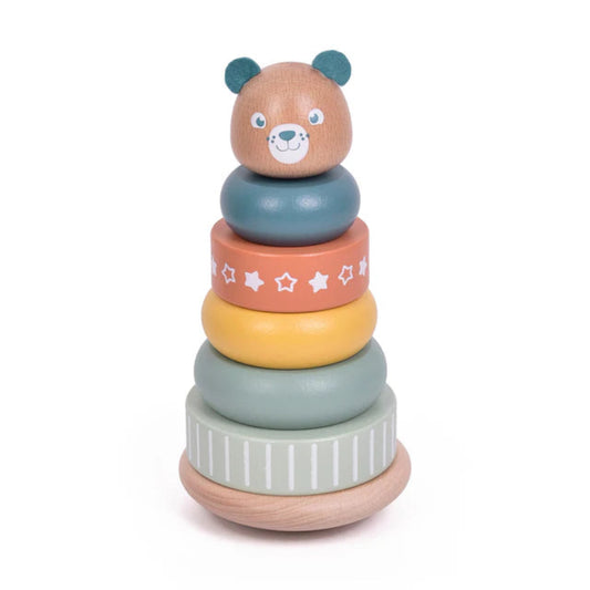 Wooden wobbly Stacking Bear By Jumini