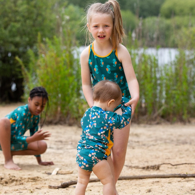 Seahorse Recycled Swimsuit By Little Green Radicles