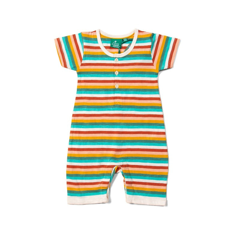 Rainbow Stipe Summer Romper By Little Green Radicals