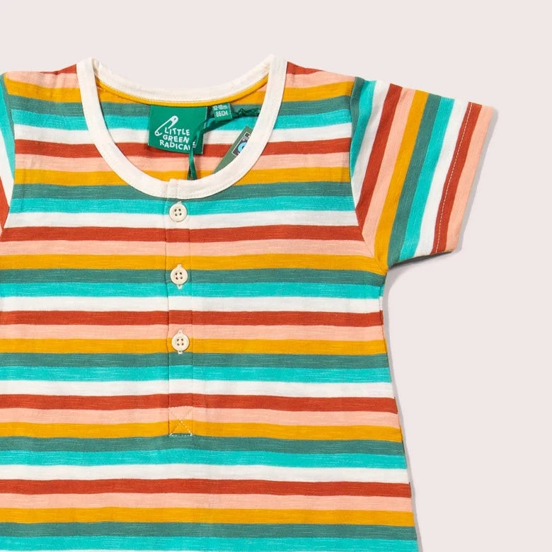 Rainbow Stipe Summer Romper By Little Green Radicals