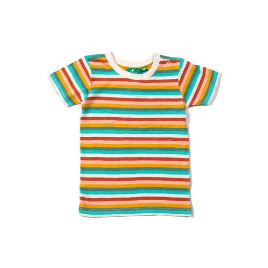 Rainbow Stripe Summer T-Shirt by Little Green Radicals