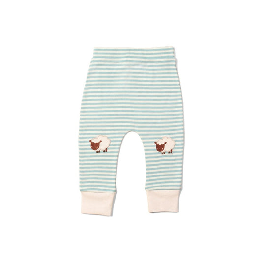 Sheep Knee Patch Striped Joggers by Little Green Radicals