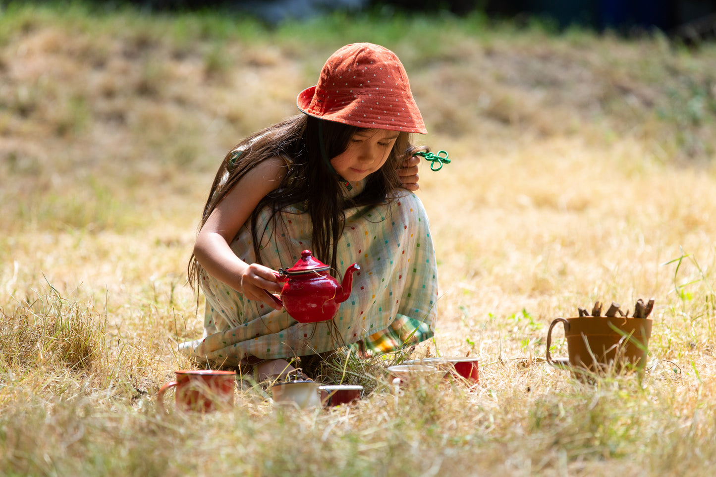 Bluebirds Reversible Sunhat by Little Green Radicals