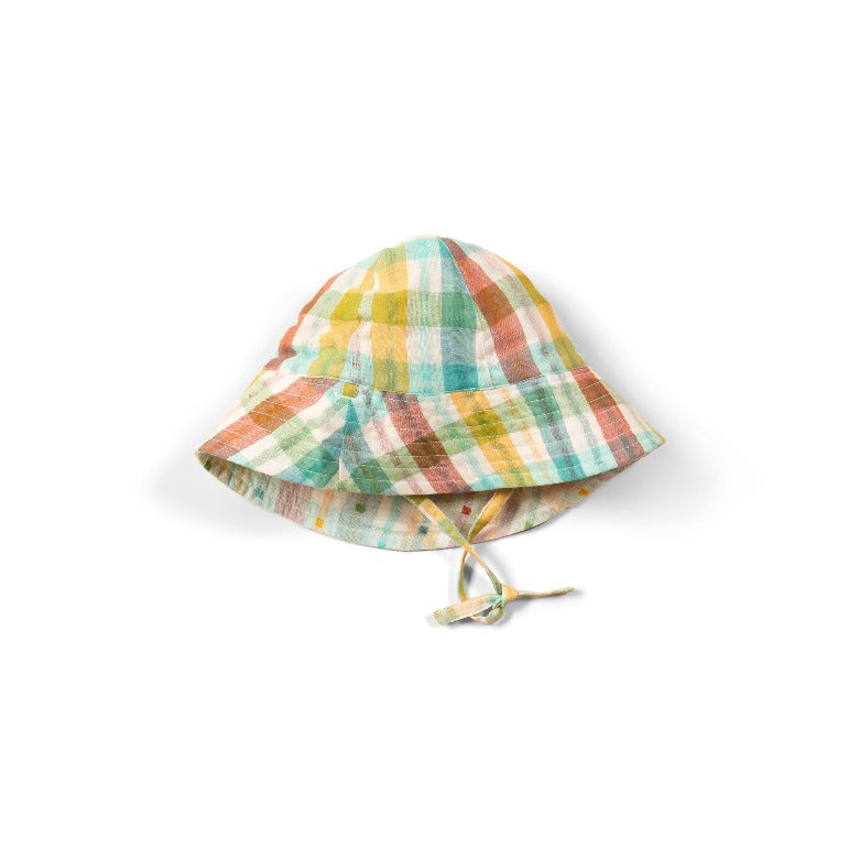 Rainbow Check Reversible Sunhat by Little Green Radicals