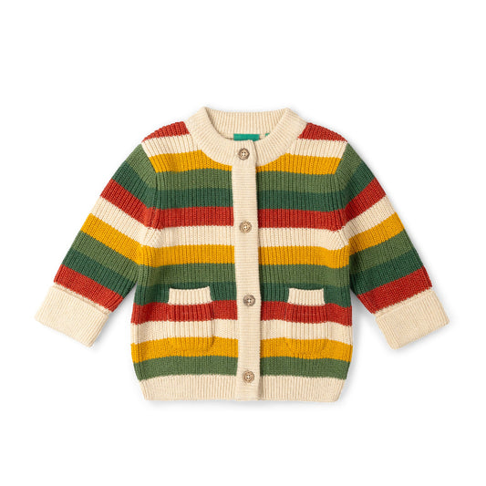 Spring Rainbow Knitted Cardigan by Little Green Radicals