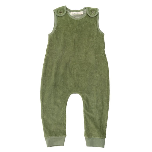 Green Velour Playsuit by Pigeon Organics