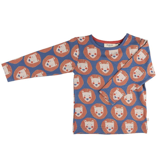 Lion Face Long Sleeve Top by Pigeon Organics