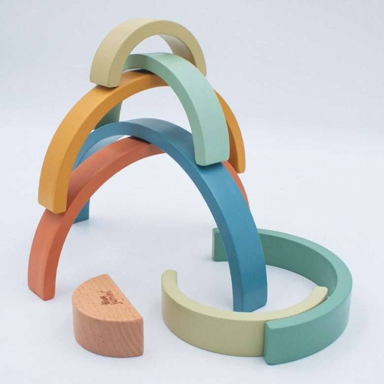 Wooden Stacking Rainbow By Jumini