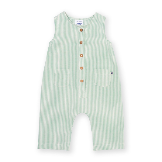 Sage Green Ticking Dungarees by Kite Clothing