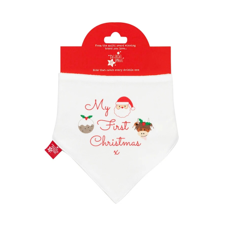My First Christmas Bib by Blade & Rose