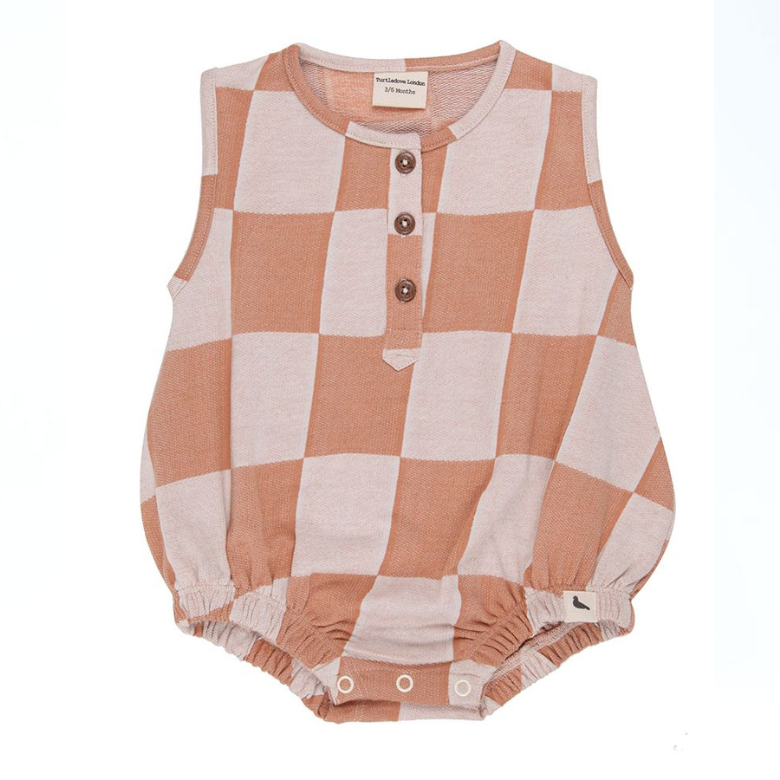 Chequer Bubble Romper by Turtledove London