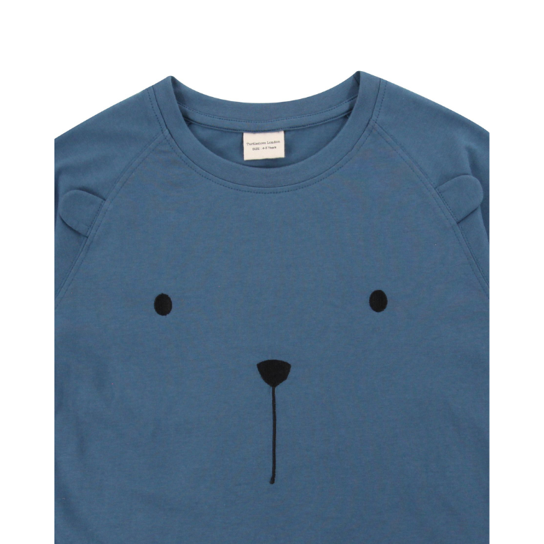 Blue Bear Character Top by Turtledove London