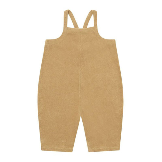Wheat Terry Cropped Dungarees by Organic Zoo