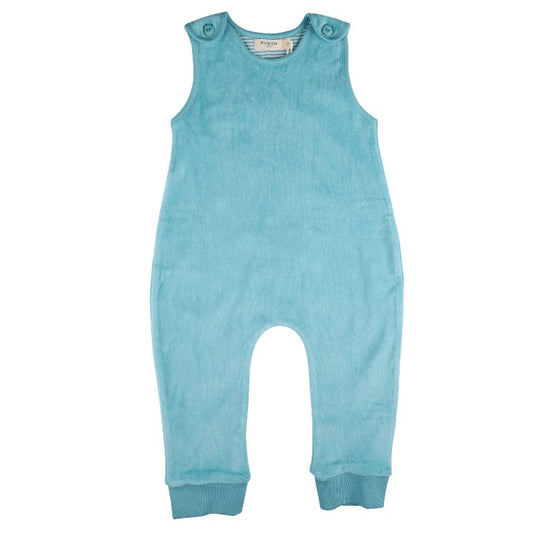 Azure Velour Playsuit by Pigeon Organics