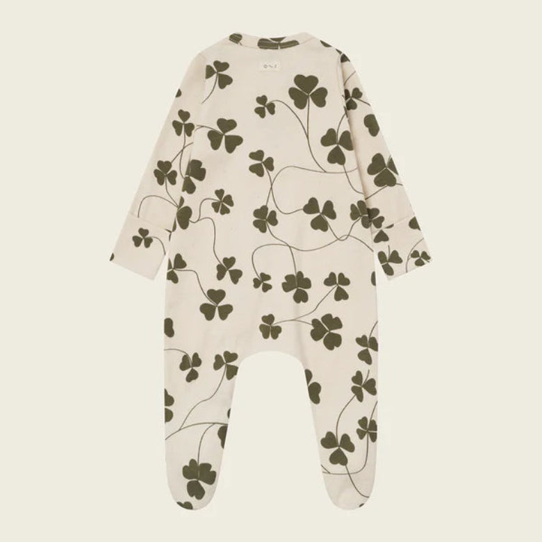 Clover Zip Sleepsuit Undyed by Organic Zoo