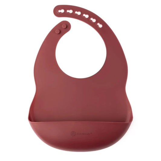 Dribble & Crumb Catcher Bib Burgundy by Eco Rascals