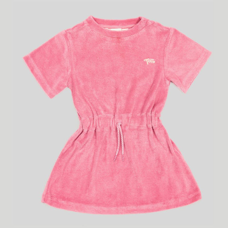 Pink Towelling Dress by Tots in Towelling
