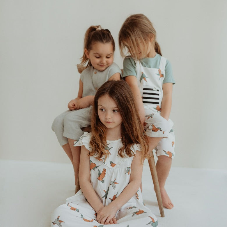 Birdsong Shortie Dungaree By Turtledove London