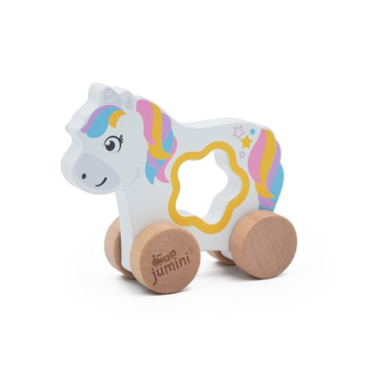 Wooden Push Along Unicorn By Jumini