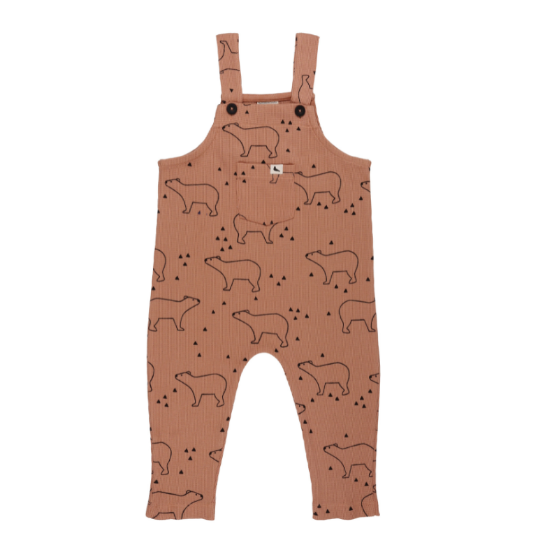 Bear Silhouette Easy Dungarees by Turtledove London