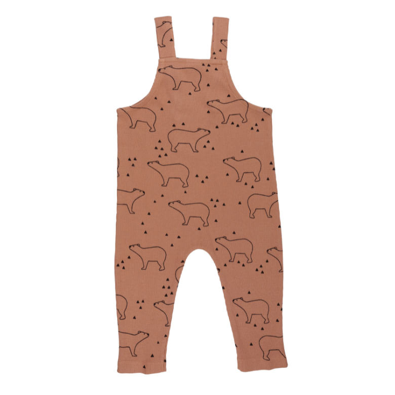 Bear Silhouette Easy Dungarees by Turtledove London