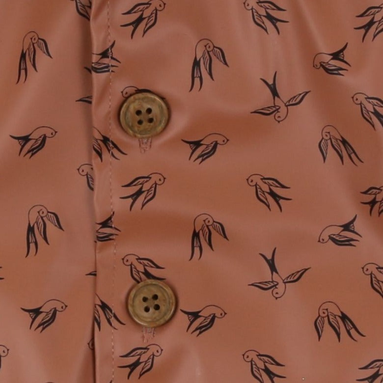 Bird Print Eco Raincoat by Turtledove London