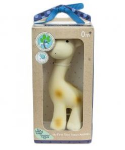 Boxed Giraffe – Natural Rubber Rattle and Bath Toy by TIKIRI