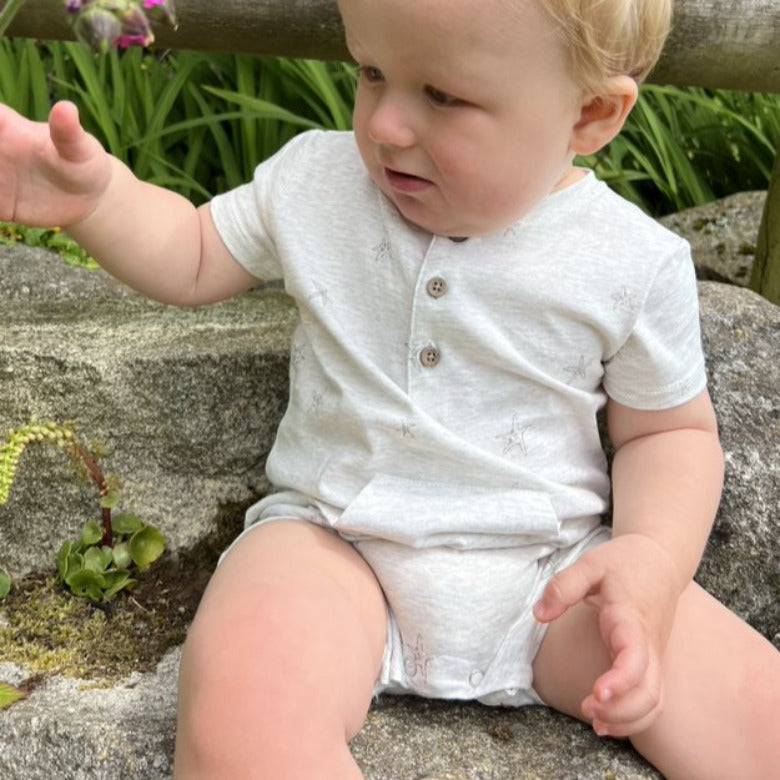 Grey Starfish Short Romper by Ettie + H