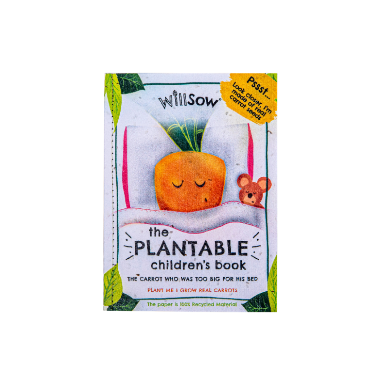 The Carrot Who Was Too Big For His Bed Plantable Book by Willsow