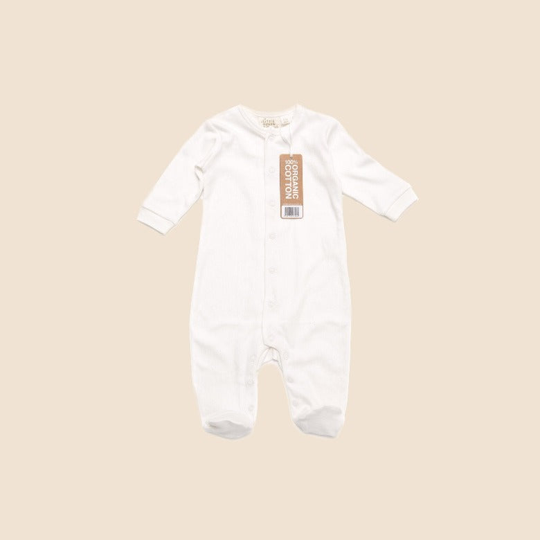 Natural Footed Romper by Little Green Radicals