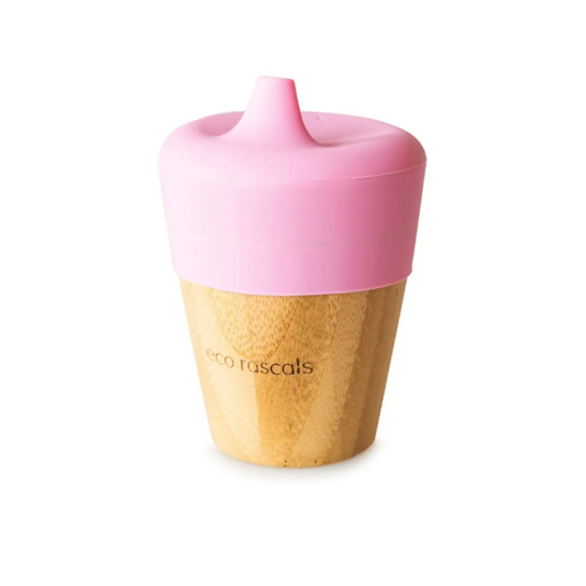 Small cup with sippy feeder- Pink by Eco Rascals