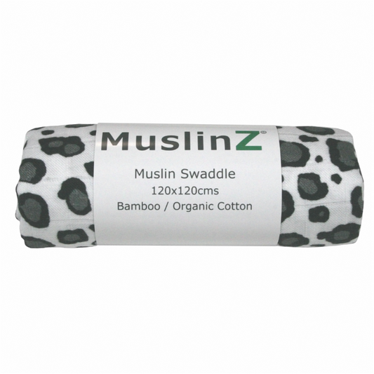 Muslinz Bamboo/Organic Cotton Swaddle- Leopard Print