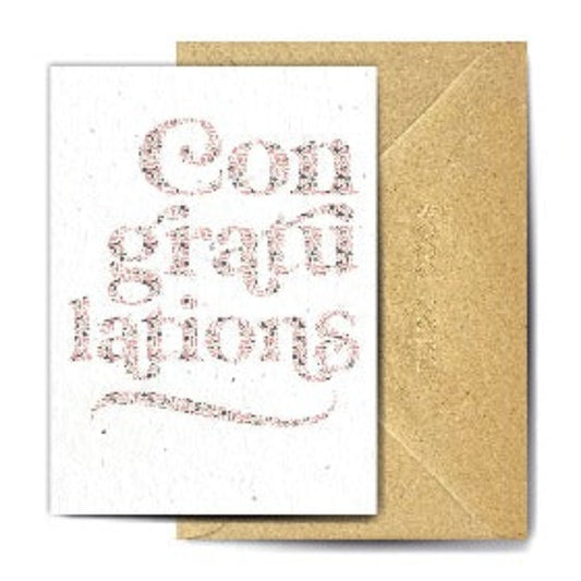 'Congratulations' plantable card