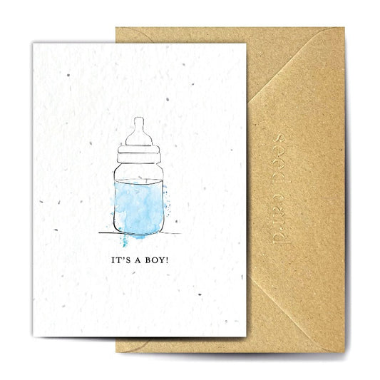 'It’s a Boy' Plantable Card